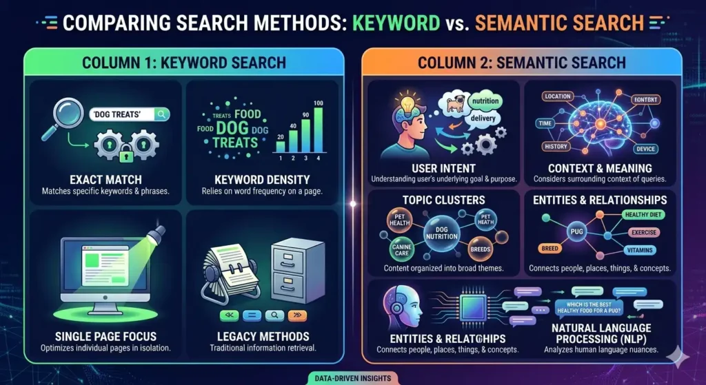Semantic Search vs Traditional Keyword Search