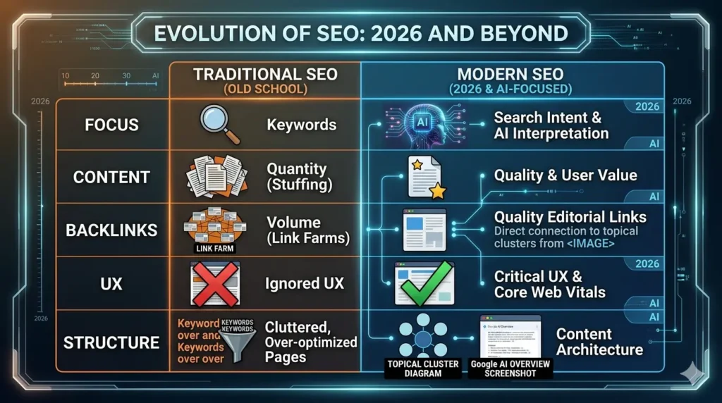 Modern SEO vs Traditional SEO Key Differences